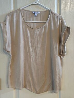 Nine West Cream Short Sleeve Blouse